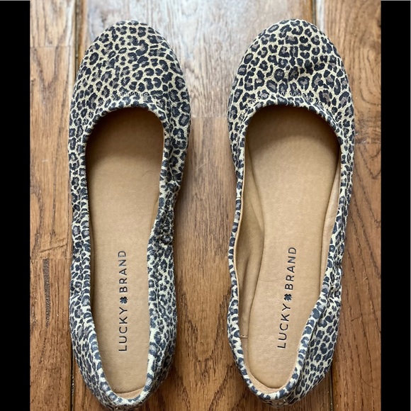 Lucky Brand Shoes - Lucky Brand Emmie Round Toe Ballet Flats-leopard print-size 7.5